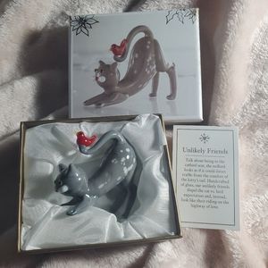 Pier 1 - Cat & Redbird Ornament/Figurine - Decor - Collectable